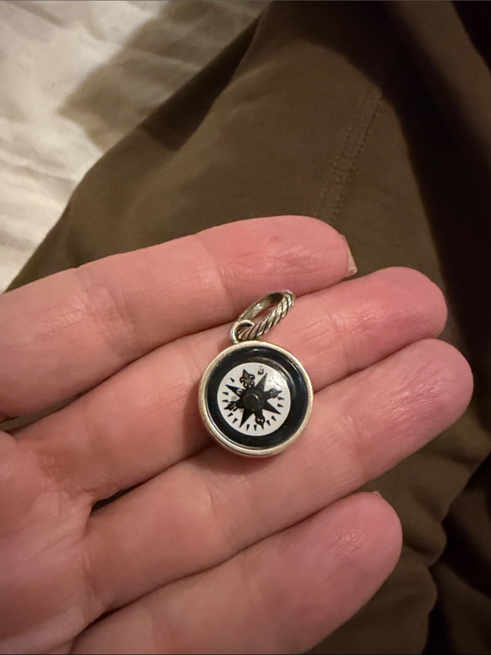 Brighton Silver Compass Star charm Pendant -
